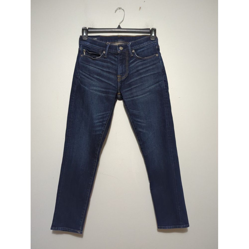Abercrombie‎ & Fitch Mens Selvedge Denim Jeans Dark Wash Blue Slim Fit 30x28